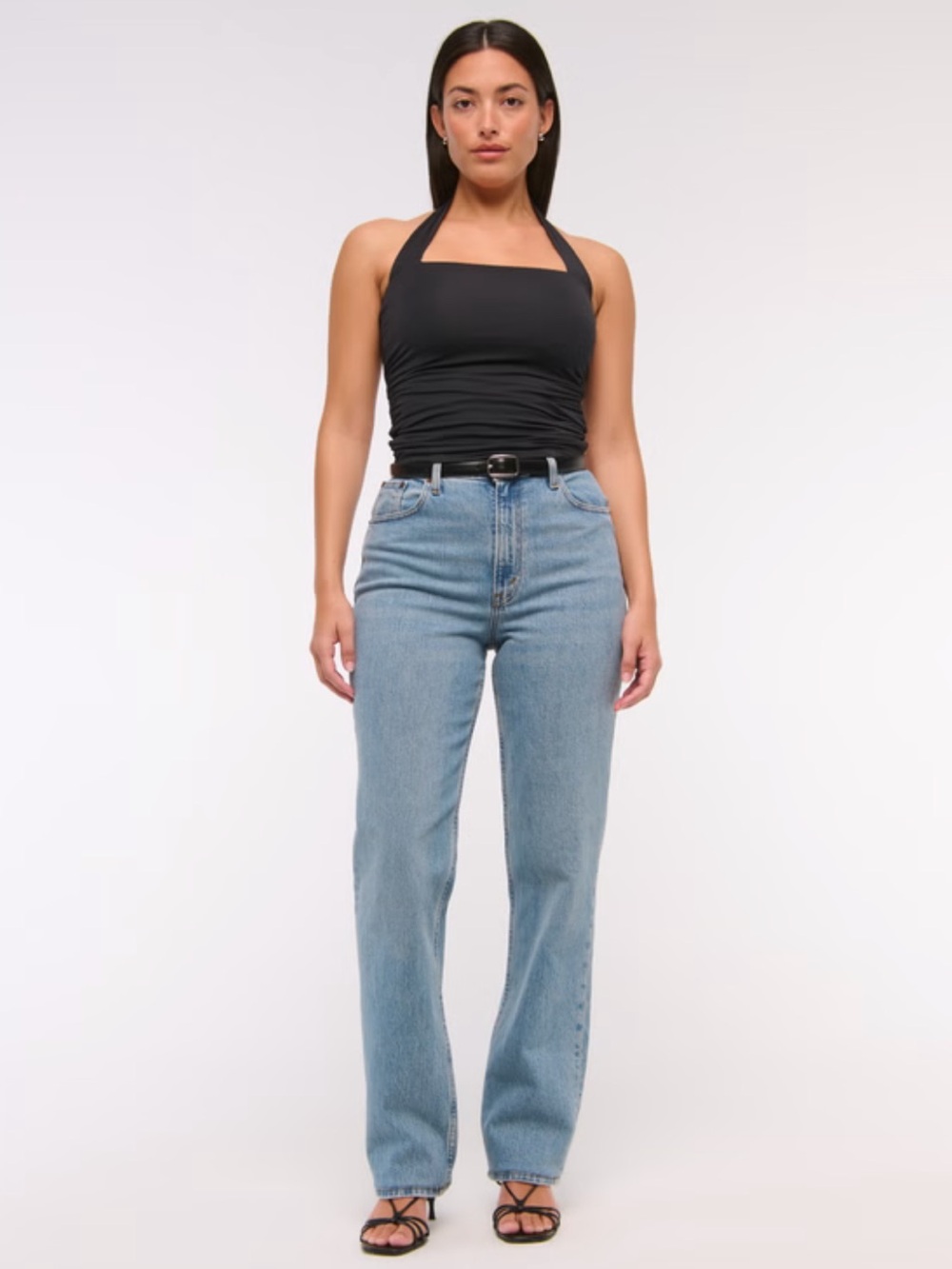 Abercrombie 90s Slim Straight High Rise Curve Love Denim Jeans